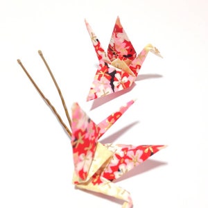 Red Origami Paper Cranes (50 count) – Graceincrease Custom Origami Art