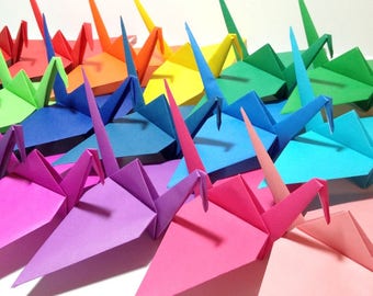 Origami Cranes, CUSTOM Over-sized Purple Origami Cranes, Store Window Display, Set Decorations, Rainbow Wedding, Origami Photo Backdrop