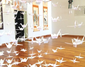 Origami Cranes, Small & Large Origami Cranes, Origami Crane Garlands, Store Window Display, Wedding Backdrop, Origami Restaurant Display