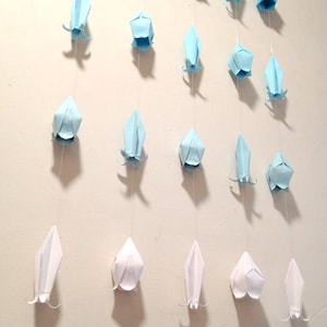 CUSTOM ORDER Flower Garlands, Vertical Flower Strands, Wedding Flower Backdrop, Origami Flower Garlands, Flower Strands, Origami Flowers