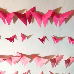 Origami Butterflies, Pink Ombre, Butterfly Garlands, Origami Garlands, Wedding Backdrops, Wedding Garlands, Origami Wedding Decorations