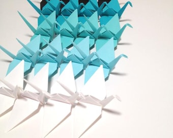 CUSTOM COLOR Ombre Origami, Origami Crane Garlands, Origami Wedding Backdrop, Rainbow Origami Garlands, Black & White Origami Cranes