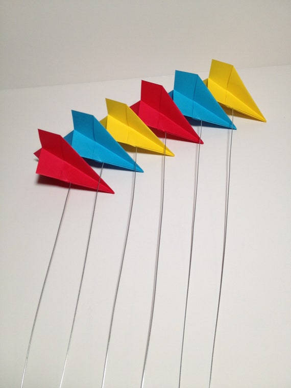 de origami aviones de papel centro de mesa de avión - Etsy México