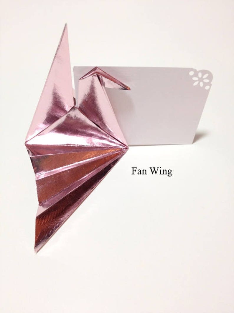 Gold Wedding Place Card Holders Gold Origami Cranes Origami Etsy