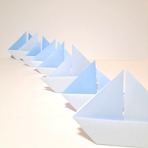 CUSTOM ORDER Sailboats, Origami Sailboat, Wedding Place Cards, Nautical Wedding, Ocean Blue Colors, Wedding Cake Toppers, Table Name Card