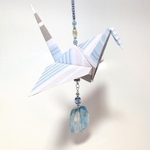 Origami Cranes, French Designer Patterns, Blue Ornament, Christmas Origami, Something Blue, Origami Wedding Decorations, Keepsake Gift