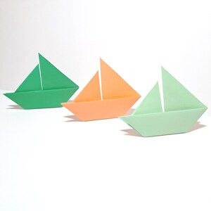 RESERVED for Myla - - Origami Sailboats, Sailboat Place Cards, Wedding Place Cards, Nautical Wedding, Party Table Decorations, Cake Toppers