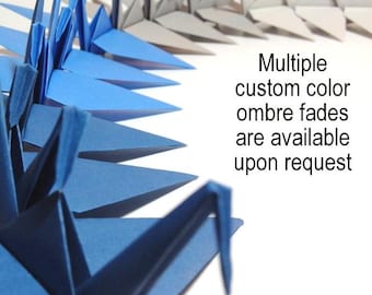 DIY Origami Projects, Custom Ombre Origami Cranes, Party Favors, Ombre Fade Origami, Origami Decorations, Guest Keepsakes, Origami Garlands