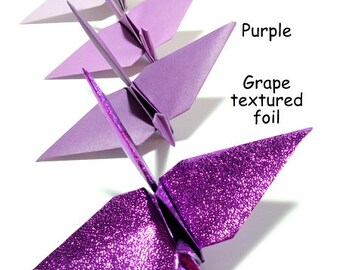 Purple Ombre, Cake Toppers, Party Origami Cranes, Flying Cranes, Party Decorations, Cake Decoration, Origami Cranes, Origami Cake Decoration