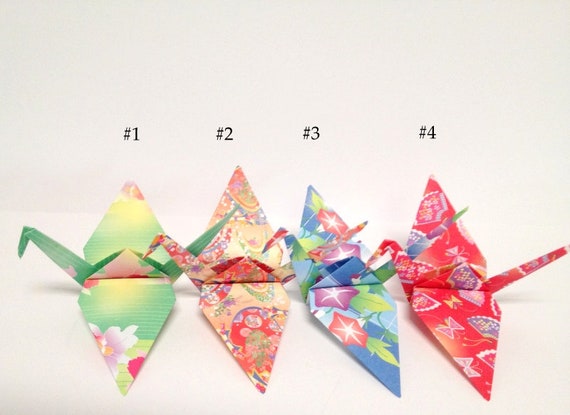 Grues Japonaises Dorigami Grue Japonaise De Papier De 6 Grues à Motifs Floraux Dorigami Ornement De Grue Dorigami Grues Dorigami Origami De