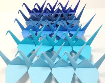 EXTRA Large Origami Cranes, Blue Ombre Origami Cranes, Giant Origami Crane, Rainbow Origami, Large Origami Decorations, Store Window Display
