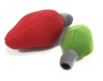 Holiday Light Squeaky Plush Dog Toy