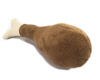 Turkey Leg Squeaky Plush Dog Toy