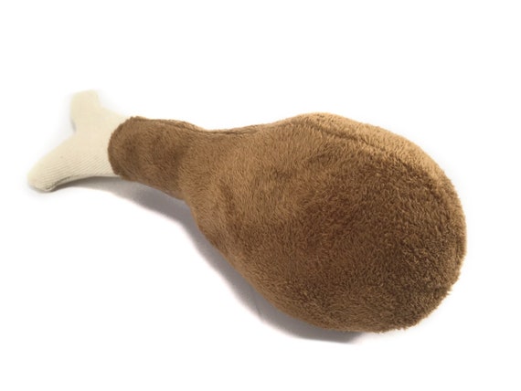 Turkey Leg Squeaky Plush Dog Toy 