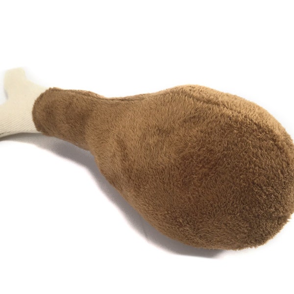 Turkey Leg Squeaky Plush Dog Toy