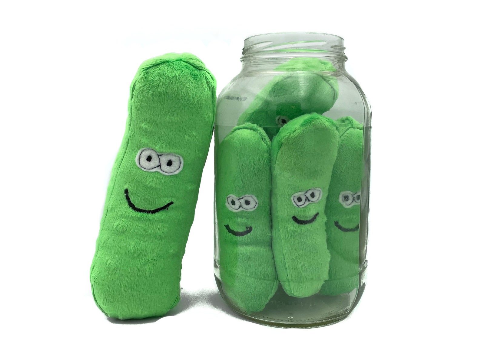 Dillard the Pickle Squeaky Plush Dog Toy Etsy