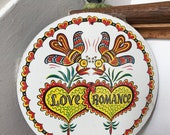 Hex Sign, Love And Romance Hex Sign, Love Hex Sign, Folk Art, Birds Hex Sign, Pennsylvania Dutch Hex Sign, PA Dutch, Hex, Wall Decor