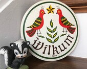 Hex Sign, Wilcum, Welcome, Folk Art, Birds Hex Sign, Pennsylvania Dutch Hex Sign, PA Dutch, Hex, Wall Decor, Gallery Wall, Folk Art Sign