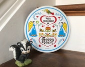 Hex Sign, Happy Heart Hex Sign, Heart Hex Sign, Folk Art, Angel Hex Sign, Pennsylvania Dutch Hex Sign, PA Dutch, Hex, Wall Decor