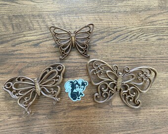 Homco Butterflies, Syroco, Butterfly Wall Decor, Butterfly Set, Homco Butterflies, Vintage Butterflies, Whimsical, Wall Hanging, Butterfly