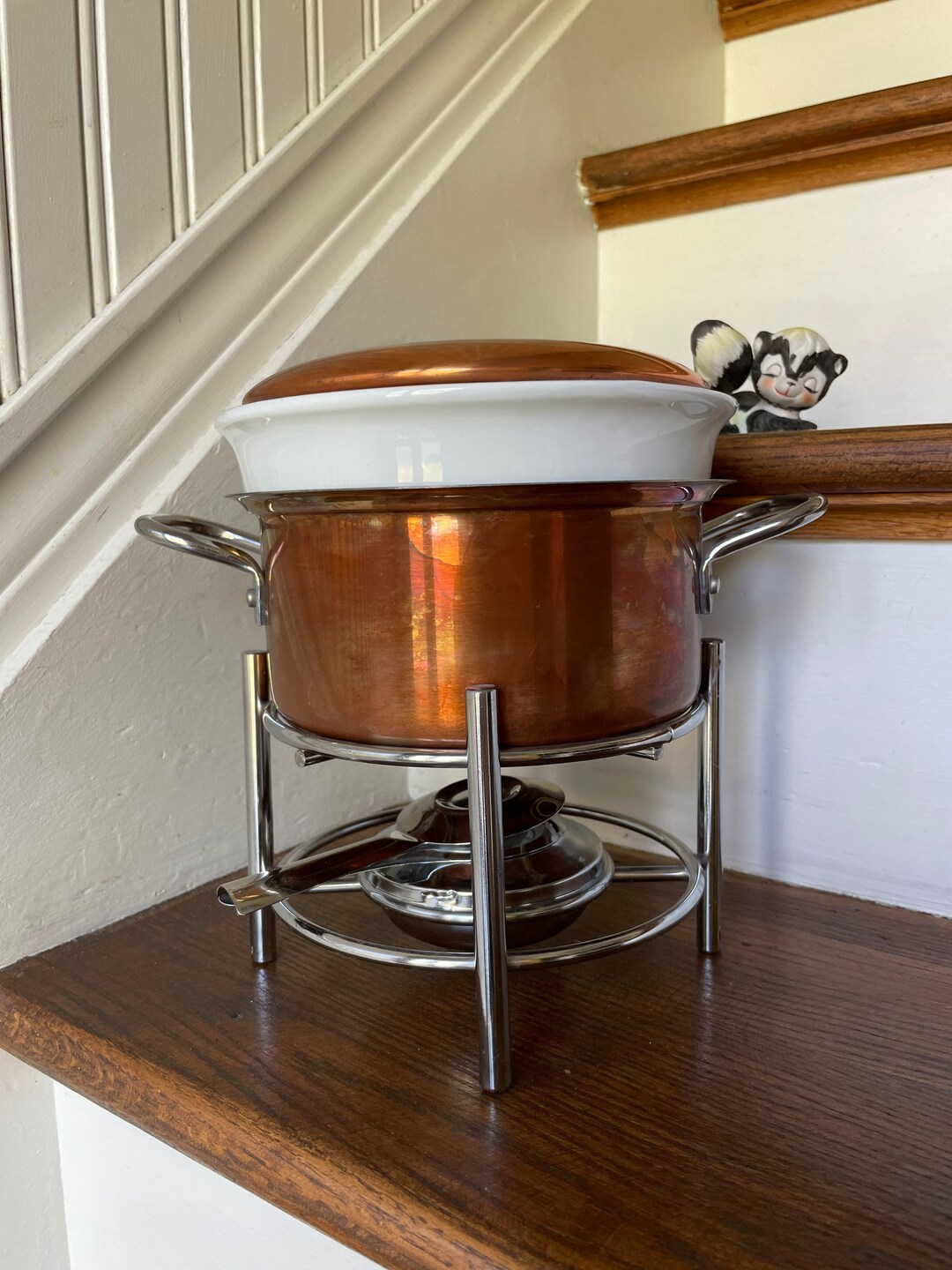 Vintage Fondue Pot, Copper Fondue Pot, Fondue Pot, Ruffoni Fondue Pot