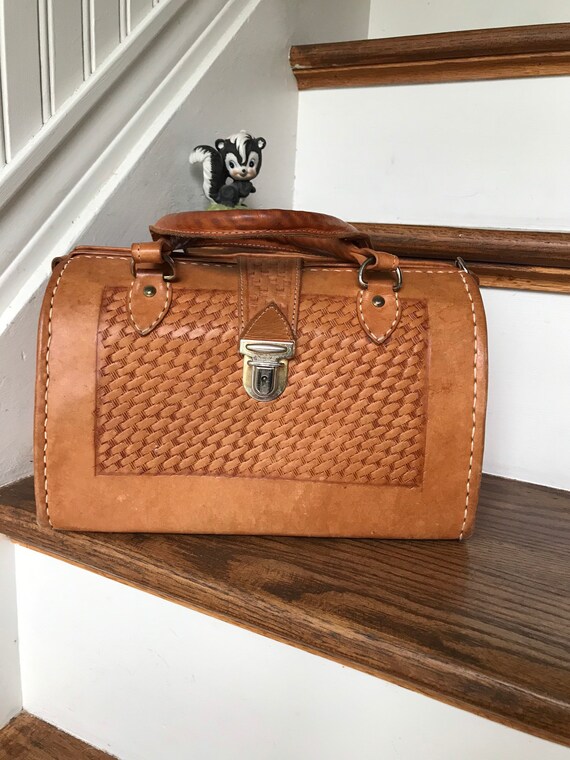 Vintage Tooled Leather Bag, Tooled Leather Bag, Gr