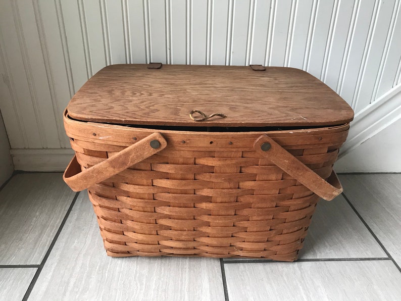Longaberger Picnic Basket Vintage Picnic Basket Vintage Etsy
