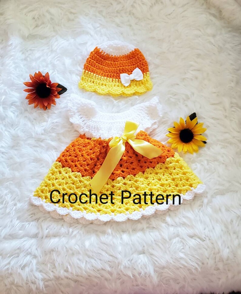 Candy Corn Dress Pattern Crochet Candy Corn Dress Crochet Etsy