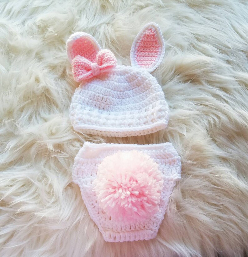 Newborn Bunny Outfit Bunny Baby Costume Crochet Bunny Set Etsy