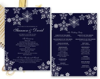 christmas wedding programs etsy