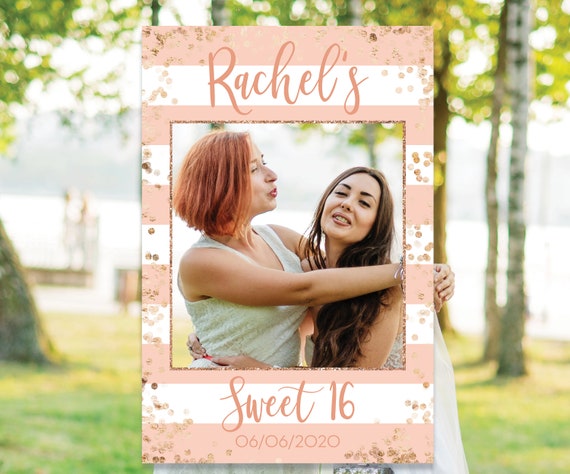 Sweet 16 Photo Prop Photo Booth Prop Frame Birthday Selfie Etsy