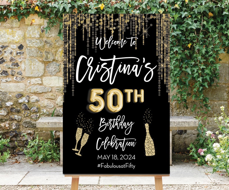 Birthday Sign 30th Sign 50th Birthday Birthday Etsy