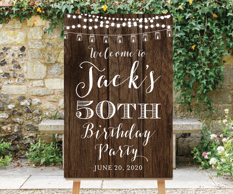 Birthday Welcome Sign Printable Birthday Party Sign Garland | Etsy