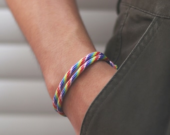 LGBT Bracelet Jewelry Festival Friendship Bracelet LGBTQ Ally Equality Gay Pride Bracelet Cuff Rainbow Jewelry Pride Month