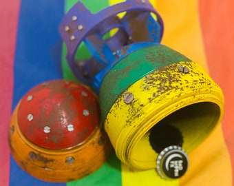 Pride Variant Fallout Inspired Mini Nuke with Secret Stash Compartment