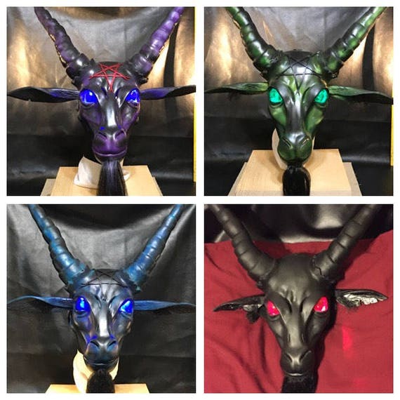 Baphomet Mask W/ Light up Eyes - Etsy