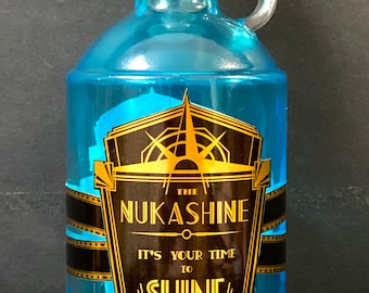 Fallout Inspired Nukashine Prop with Lighting Effects and Customizable Labels