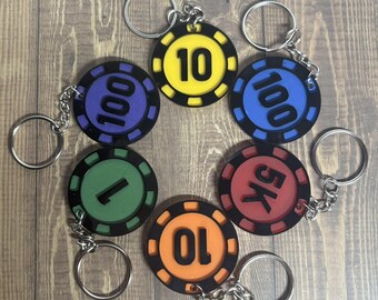 Poker keychains