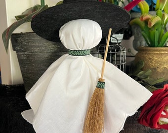 Vintage Linen Witch Ghost, Witch, Ghost Decoration, Spooky Halloween Spirit