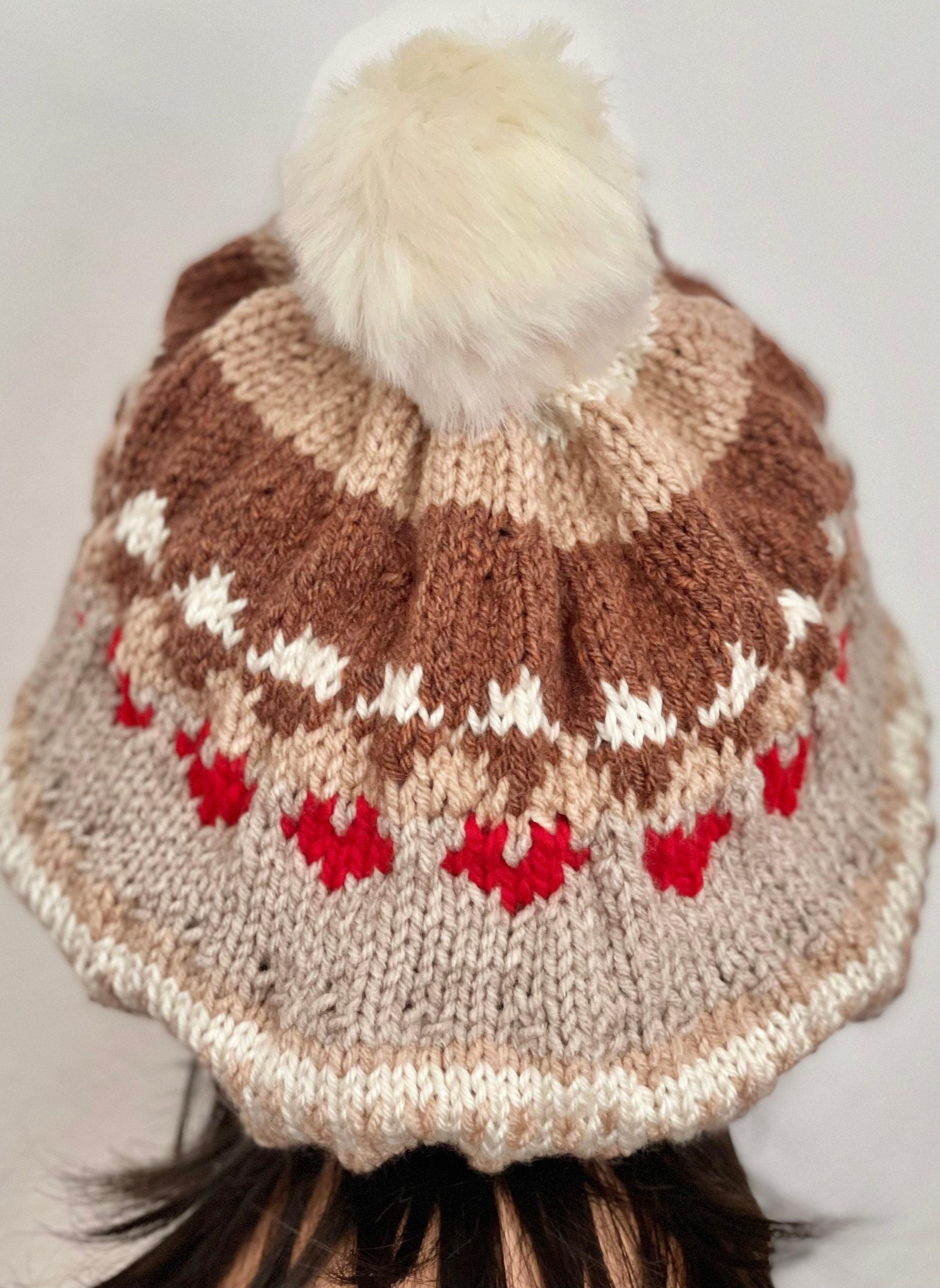 Hand Knits 2 Love Slouch Beanie Hat Cap Beret Tam Fair-isle  display picture 1