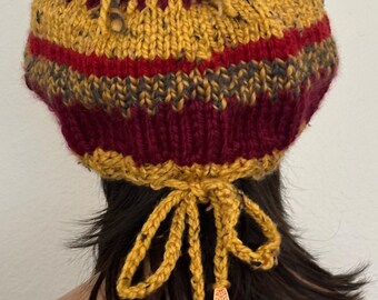 Hand Knits 2 Love Beanie Slouch Beret Fair-isle Semi Chunky  display picture 3