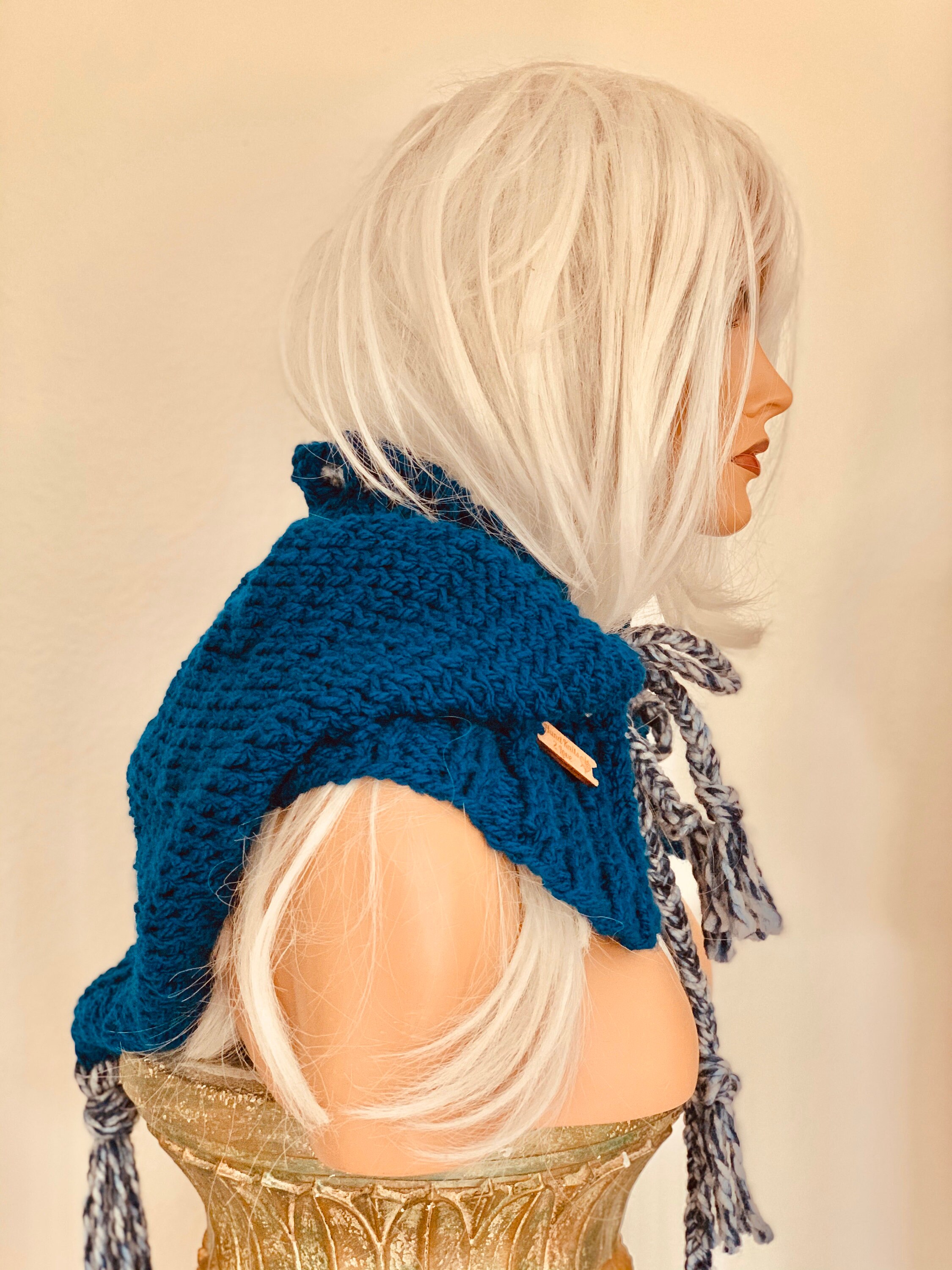 Hand Knits 2 Love Hoodie Cowl Hat Neckwarmer Slouch Beanie  display picture 2