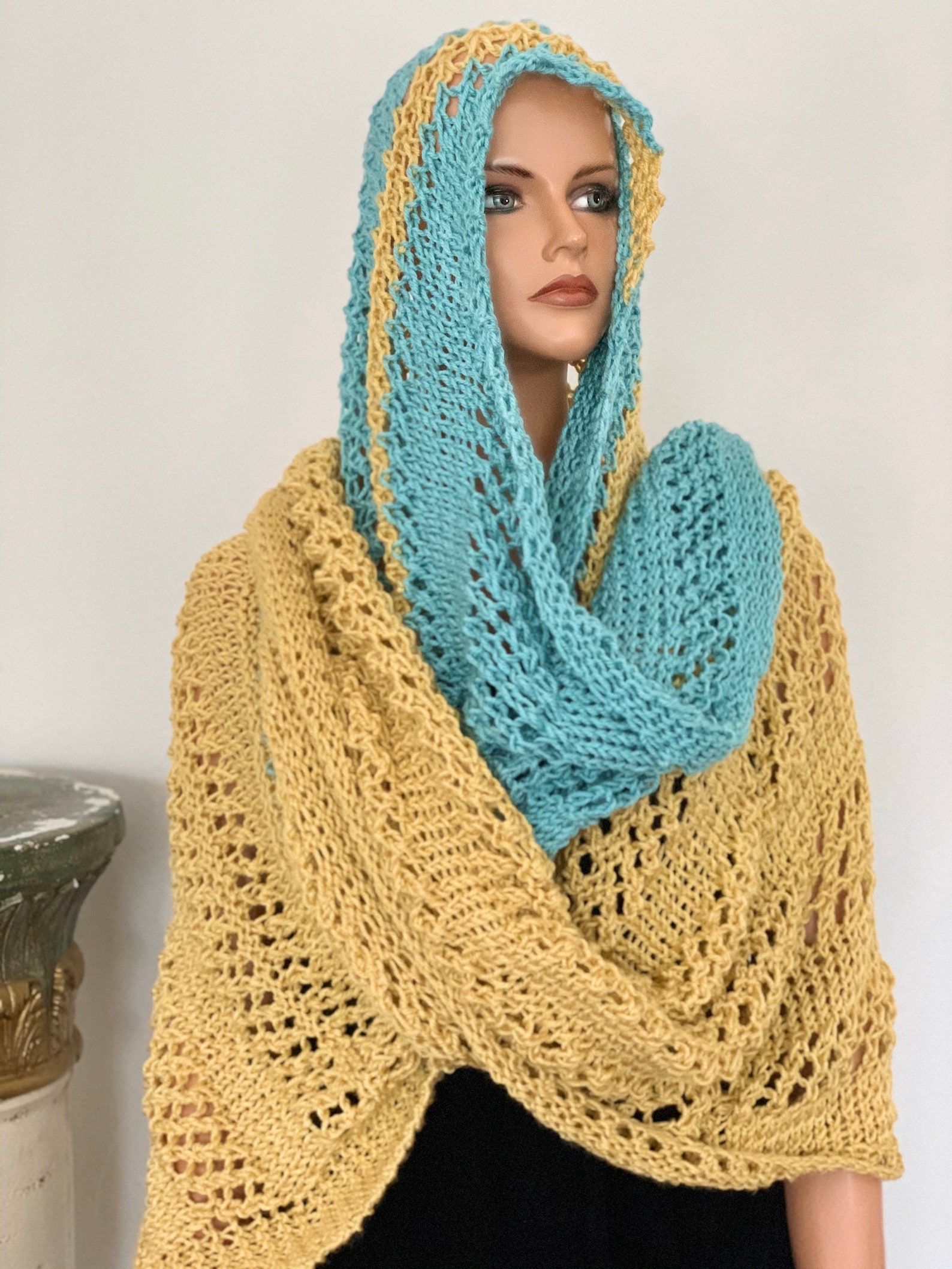 Hand Knits 2 Love Extra Big Shawl Wrap Cowl Poncho Designer Etsy