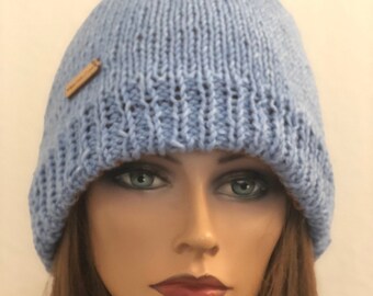 Hand Knits 2 Love Beanie Reversible Two Sided Two Ply Ties  display picture 2