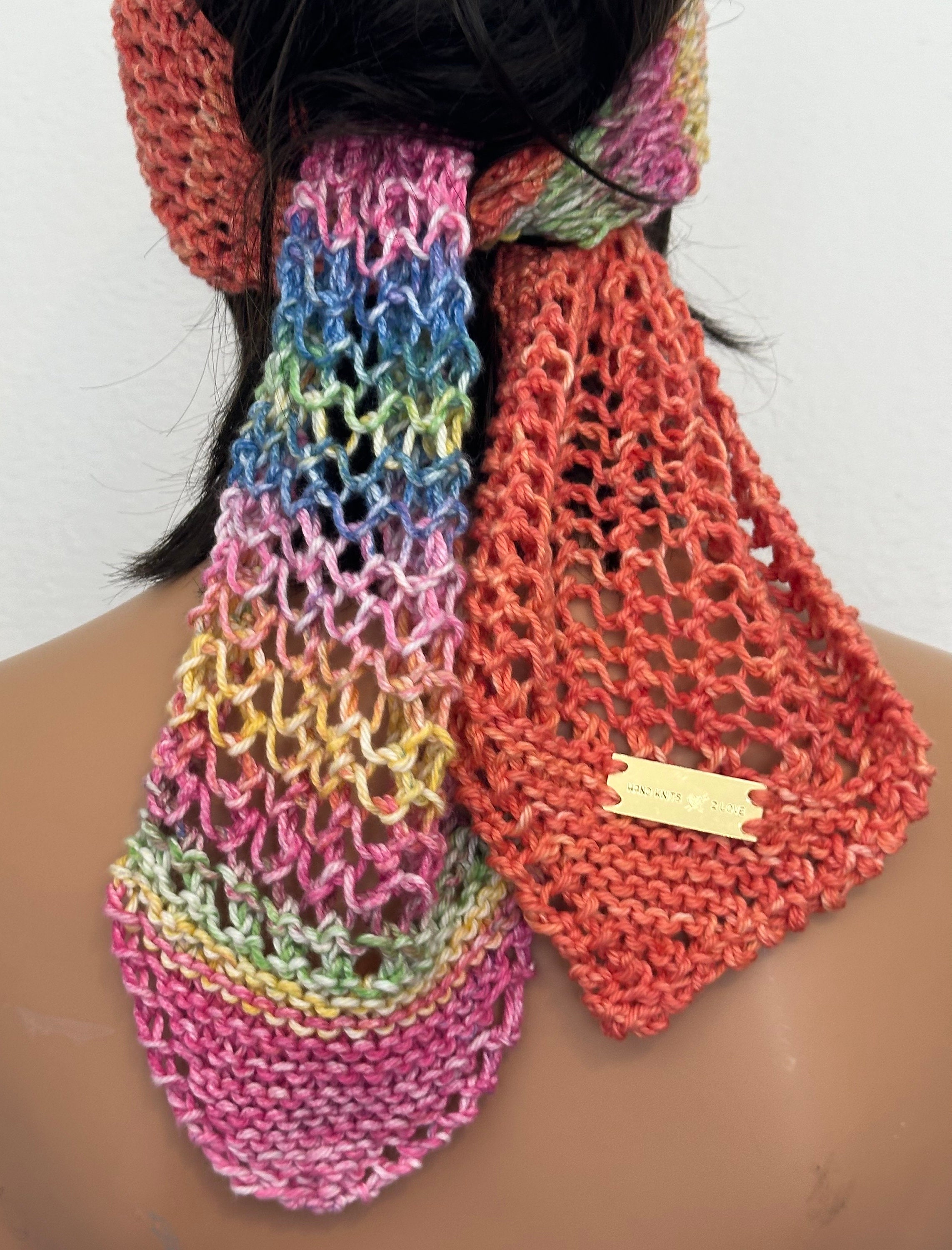 Hand Knits 2 Love Cotton Headwrap Bandana Headband Ombré 