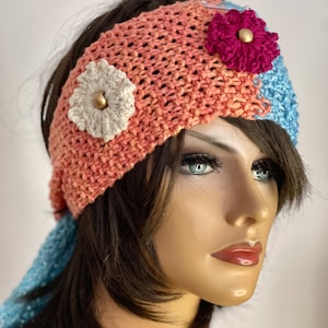 Hand Knits 2 Love Cotton Bandana Headbabd Headwrap Scarf  display picture 1