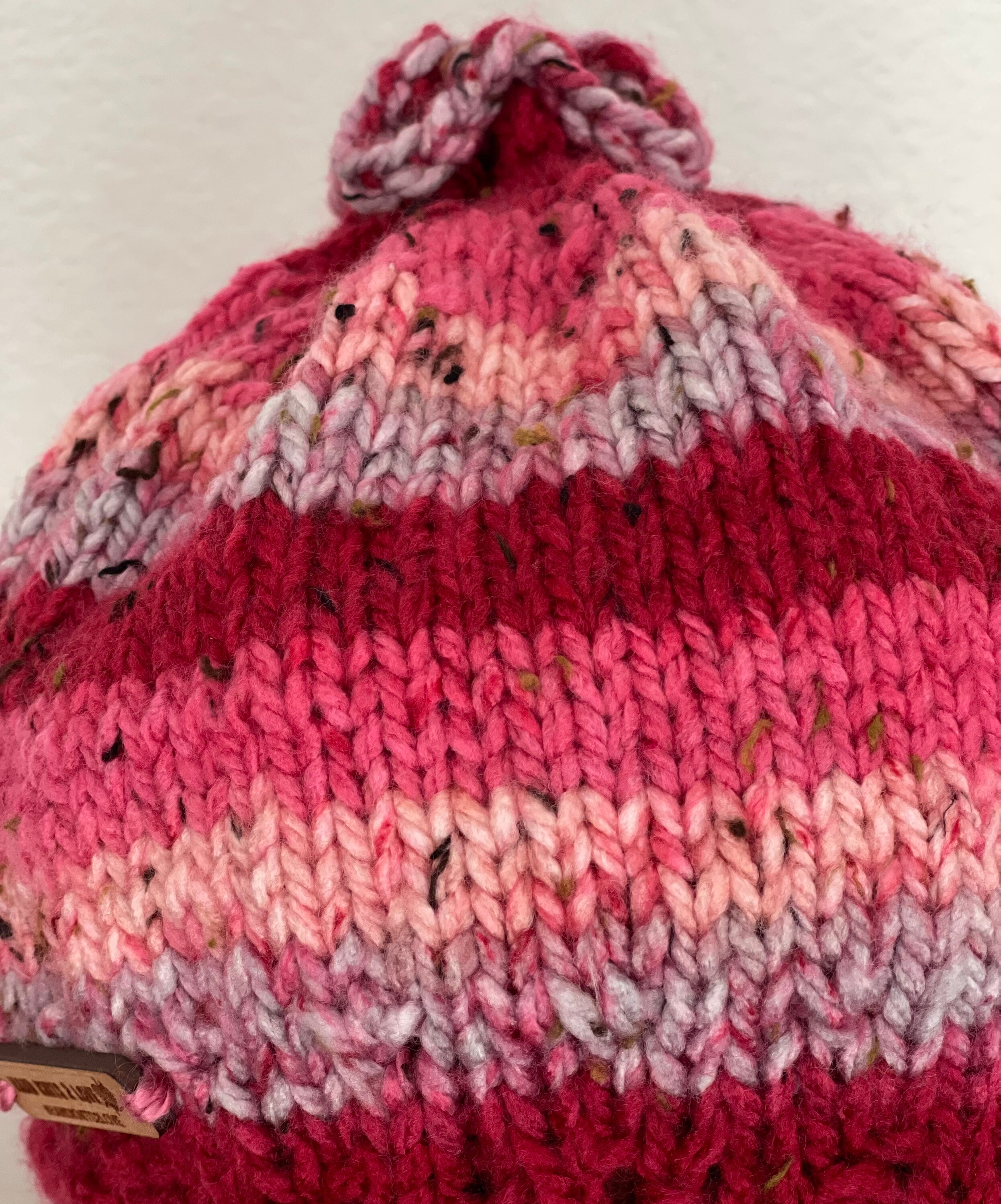 Hand Knits 2 Love Slouch Beanie Hat Cap Ombré Tweed Pink Beads Designer Warm Hip Robin beanie – Sari Nordlund main image 2