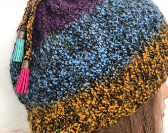 Hand Knits 2 Love Cloche Winter Hat Beanie Designer Multicolors Gift Valanced HANDKNITS2LOVE - Etsy Canada main image 3