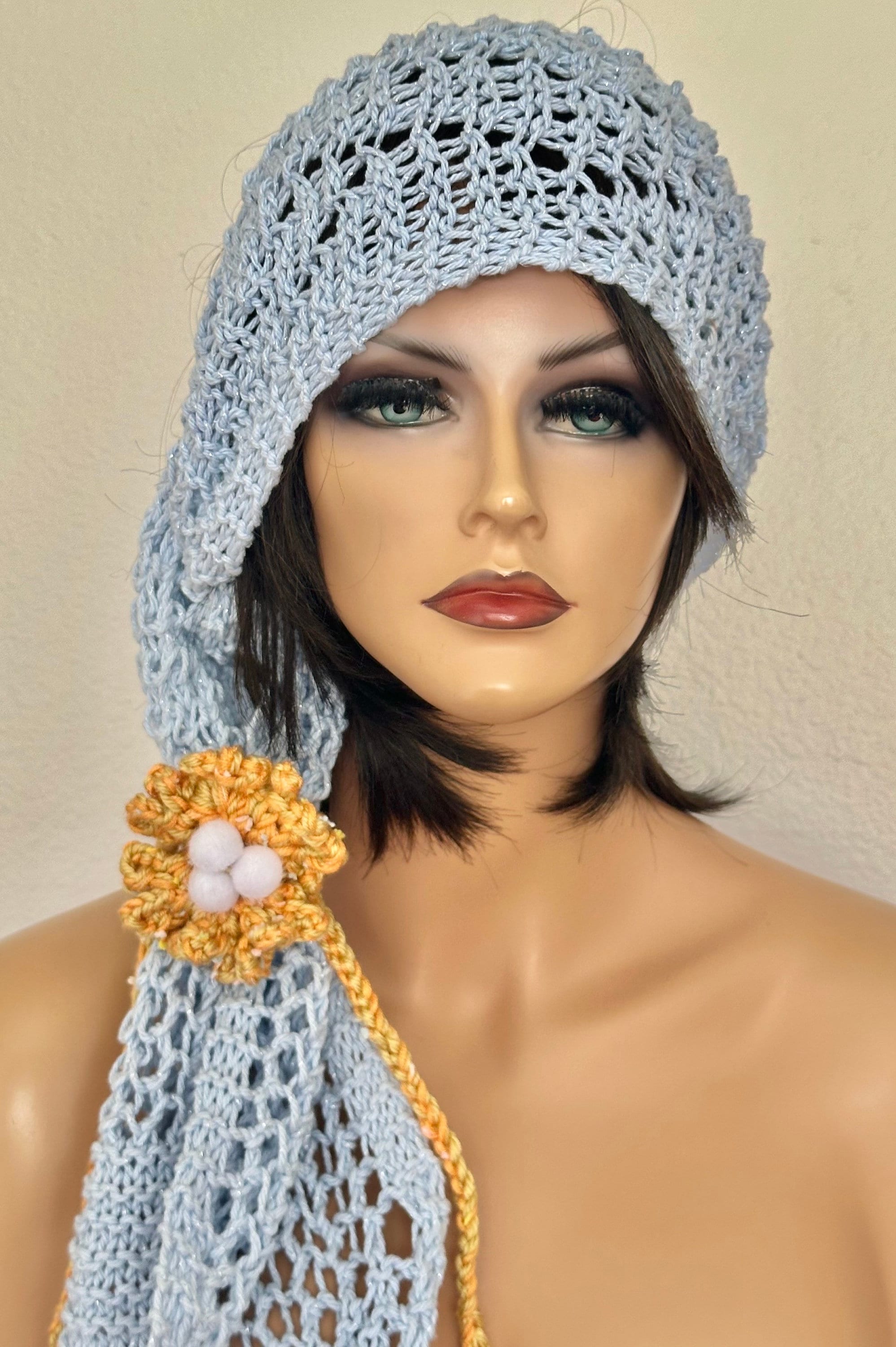 Hand Knits 2 Love Cotton Bandana Headwrap Scarf Chemo Flower  display picture 1