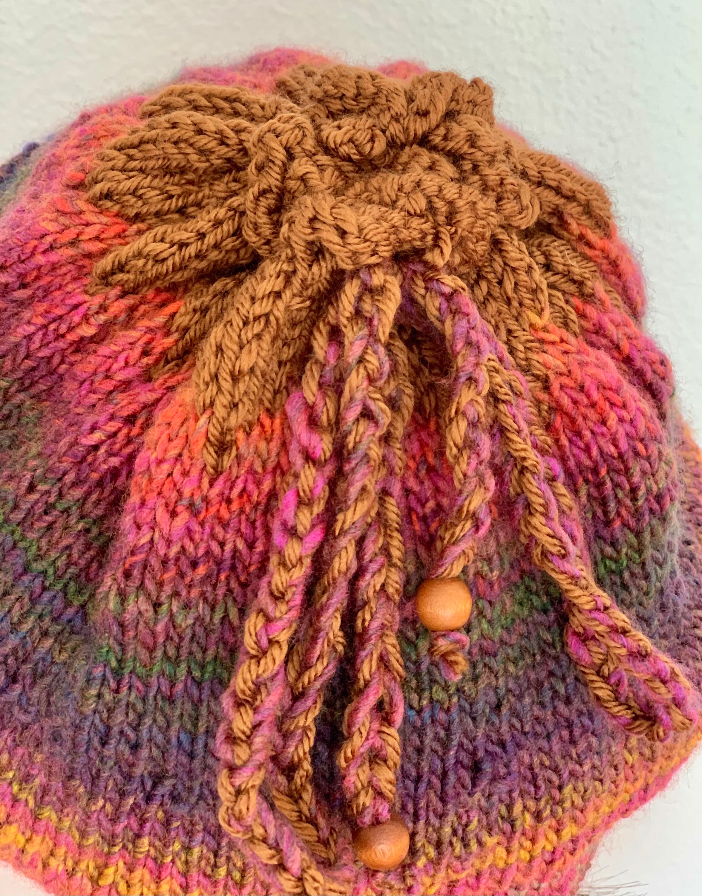 Hand Knits 2 Love Slouch Beanie Hat Cap Tam Ombre Autumn  display picture 1
